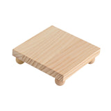 Maxbell Wooden Cosmetic Stand Sturdy Pedestal Stand for Dresser Countertop Dormitory Small Wood