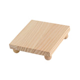 Maxbell Wooden Cosmetic Stand Sturdy Pedestal Stand for Dresser Countertop Dormitory Small Wood