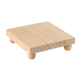 Maxbell Wooden Cosmetic Stand Sturdy Pedestal Stand for Dresser Countertop Dormitory Small Wood