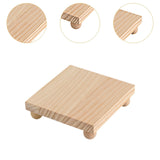 Maxbell Wooden Cosmetic Stand Sturdy Pedestal Stand for Dresser Countertop Dormitory Small Wood
