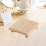 Maxbell Wooden Cosmetic Stand Sturdy Pedestal Stand for Dresser Countertop Dormitory Small Wood