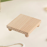 Maxbell Wooden Cosmetic Stand Sturdy Pedestal Stand for Dresser Countertop Dormitory Small Wood