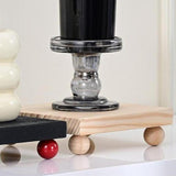 Maxbell Wooden Cosmetic Stand Sturdy Pedestal Stand for Dresser Countertop Dormitory Small Wood