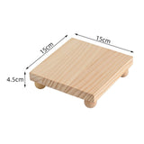 Maxbell Wooden Cosmetic Stand Sturdy Pedestal Stand for Dresser Countertop Dormitory Small Wood