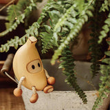 Maxbell Wooden Banana Statue Sculpture Table Centerpiece Desktop Fruit Figurine Doll