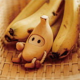 Maxbell Wooden Banana Statue Sculpture Table Centerpiece Desktop Fruit Figurine Doll