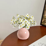 Maxbell Plant Pot Home Table Centerpiece Desktop Small Bookshelf Ceramic Flower Vase Pink
