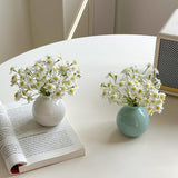 Maxbell Plant Pot Home Table Centerpiece Desktop Small Bookshelf Ceramic Flower Vase White
