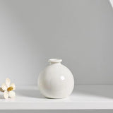 Maxbell Plant Pot Home Table Centerpiece Desktop Small Bookshelf Ceramic Flower Vase White