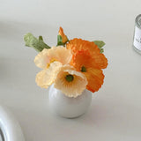 Maxbell Plant Pot Home Table Centerpiece Desktop Small Bookshelf Ceramic Flower Vase White