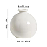 Maxbell Plant Pot Home Table Centerpiece Desktop Small Bookshelf Ceramic Flower Vase White