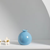 Maxbell Plant Pot Home Table Centerpiece Desktop Small Bookshelf Ceramic Flower Vase Blue