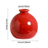 Maxbell Plant Pot Home Table Centerpiece Desktop Small Bookshelf Ceramic Flower Vase Red