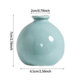 Maxbell Plant Pot Home Table Centerpiece Desktop Small Bookshelf Ceramic Flower Vase Cyan Blue