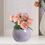 Maxbell Plant Pot Home Table Centerpiece Desktop Small Bookshelf Ceramic Flower Vase Purple