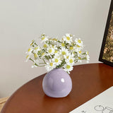 Maxbell Plant Pot Home Table Centerpiece Desktop Small Bookshelf Ceramic Flower Vase Purple
