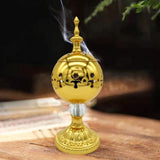 Maxbell Incense Burner Electric Zen Decor Censer Burner for Gift Office Gold