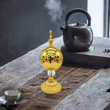 Maxbell Incense Burner Electric Zen Decor Censer Burner for Gift Office Gold