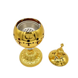 Maxbell Incense Burner Electric Zen Decor Censer Burner for Gift Office Gold