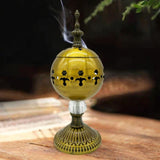 Maxbell Incense Burner Electric Zen Decor Censer Burner for Gift Office Antique Brass