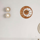Maxbell Nordic Wall Clock Nordic Simple Wall Decor for Bedroom Living Room Classroom wood