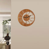 Maxbell Nordic Wall Clock Nordic Simple Wall Decor for Bedroom Living Room Classroom wood