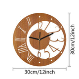 Maxbell Nordic Wall Clock Nordic Simple Wall Decor for Bedroom Living Room Classroom wood