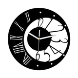 Maxbell Nordic Wall Clock Nordic Simple Wall Decor for Bedroom Living Room Classroom black