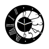 Maxbell Nordic Wall Clock Nordic Simple Wall Decor for Bedroom Living Room Classroom black