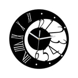Maxbell Nordic Wall Clock Nordic Simple Wall Decor for Bedroom Living Room Classroom black