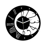 Maxbell Nordic Wall Clock Nordic Simple Wall Decor for Bedroom Living Room Classroom black