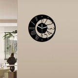 Maxbell Nordic Wall Clock Nordic Simple Wall Decor for Bedroom Living Room Classroom black