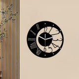 Maxbell Nordic Wall Clock Nordic Simple Wall Decor for Bedroom Living Room Classroom black