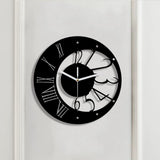 Maxbell Nordic Wall Clock Nordic Simple Wall Decor for Bedroom Living Room Classroom black