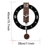 Maxbell Wall Clock Lightweight Quiet Hanging Clock for Living Room Housewarming Gift Black