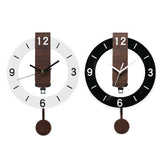Maxbell Wall Clock Lightweight Quiet Hanging Clock for Living Room Housewarming Gift Black