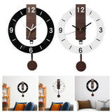 Maxbell Wall Clock Lightweight Quiet Hanging Clock for Living Room Housewarming Gift Black