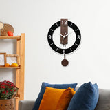 Maxbell Wall Clock Lightweight Quiet Hanging Clock for Living Room Housewarming Gift Black