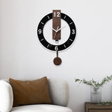 Maxbell Wall Clock Lightweight Quiet Hanging Clock for Living Room Housewarming Gift Black