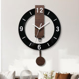 Maxbell Wall Clock Lightweight Quiet Hanging Clock for Living Room Housewarming Gift Black