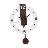 Maxbell Wall Clock Lightweight Quiet Hanging Clock for Living Room Housewarming Gift White