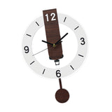 Maxbell Wall Clock Lightweight Quiet Hanging Clock for Living Room Housewarming Gift White