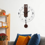 Maxbell Wall Clock Lightweight Quiet Hanging Clock for Living Room Housewarming Gift White