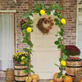 Maxbell Artificial Lemon Garland with Flowers Anniversary 170cm Mantle Greenery Vine