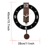 Maxbell Wall Clock Nordic Design Acrylic Hanging Clock for Living Room Kitchen Black