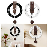 Maxbell Wall Clock Nordic Design Acrylic Hanging Clock for Living Room Kitchen Black