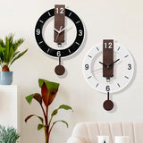 Maxbell Wall Clock Nordic Design Acrylic Hanging Clock for Living Room Kitchen Black