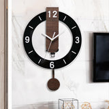 Maxbell Wall Clock Nordic Design Acrylic Hanging Clock for Living Room Kitchen Black