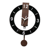 Maxbell Wall Clock Nordic Design Acrylic Hanging Clock for Living Room Kitchen Black