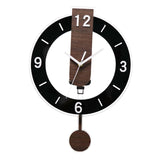 Maxbell Wall Clock Nordic Design Acrylic Hanging Clock for Living Room Kitchen Black